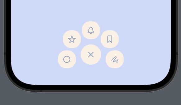 SwiftUI 环绕展开菜单效果